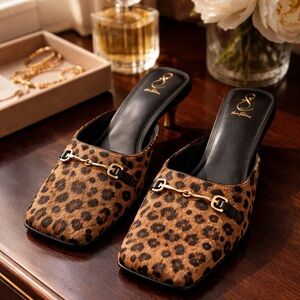 Sam Edelman Leopard Print Mules